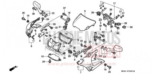 CAPOT (VFR750FR/FS/FT/FV) VFR750FV de 1997